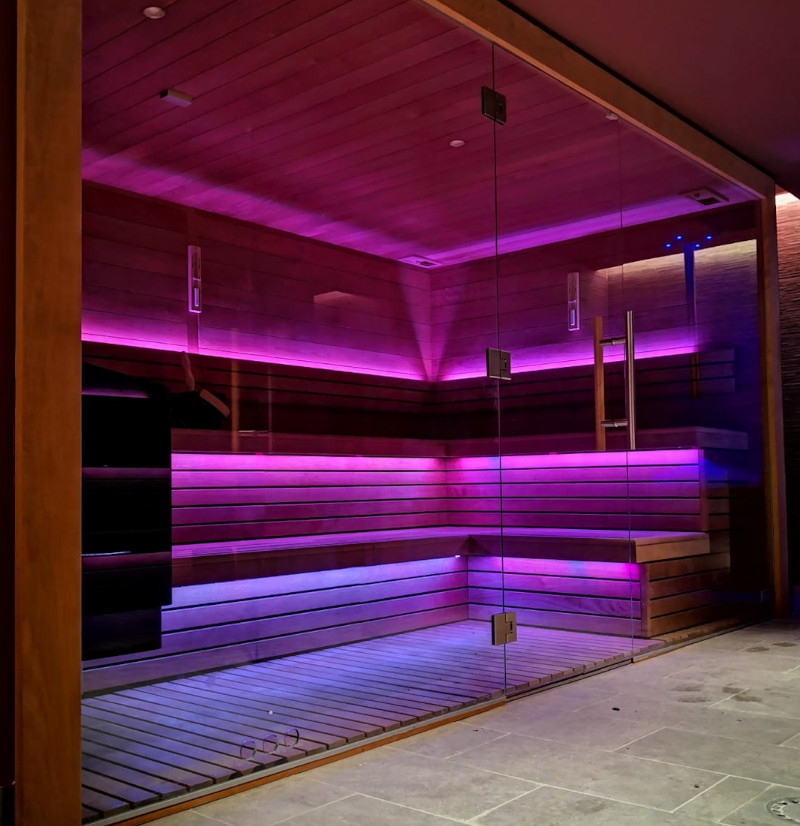 cromoterapia a led per sauna